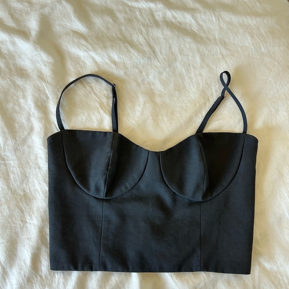 Babaton Black Strappy Top
